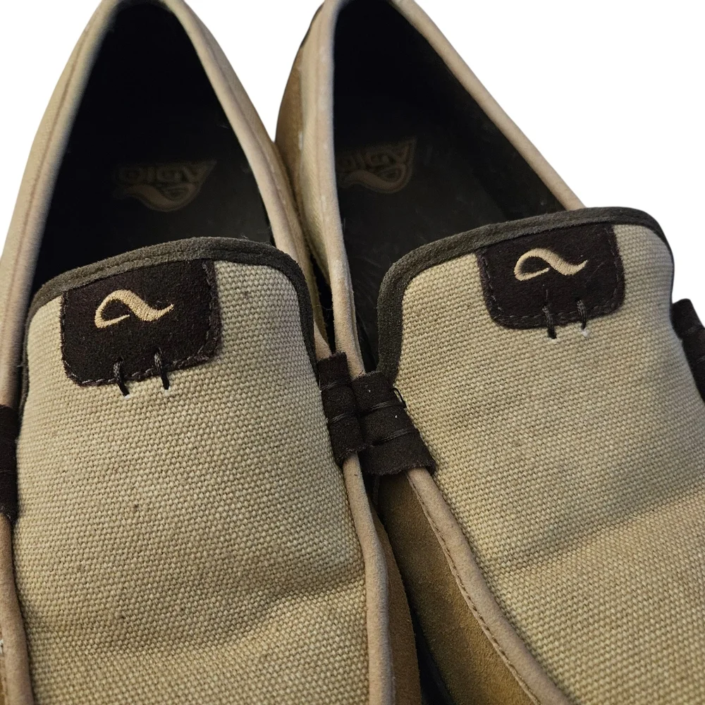 Vintage Men's Adio Skater Shoe Brown & Tan Leather Slip-On Shoes Size 10 USED - Picture 4 of 15